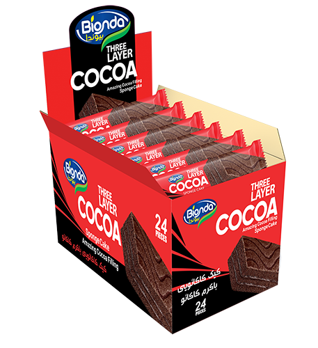 کیک سه لایه کاکائویی با کرم کاکائو