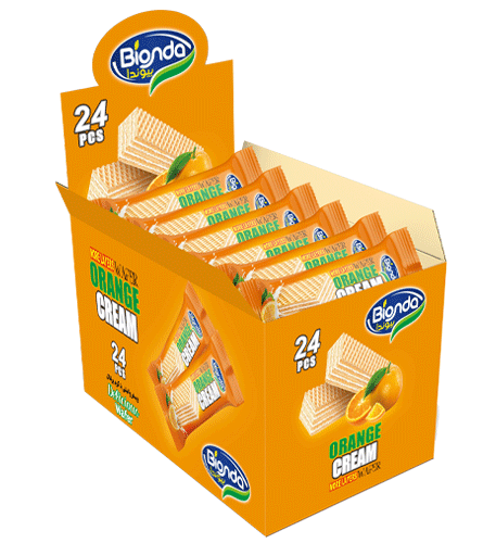 ویفر وانیلی با کرم پرتغالی