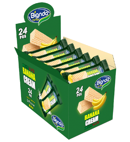 ویفر وانیلی با کرم موز