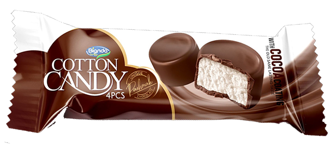 پشمک 4 عددی شکلاتی