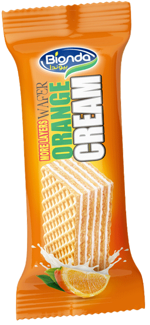 ویفر وانیلی با کرم پرتغالی